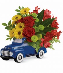 Teleflora Glory Days Ford Pickup from Krupp Florist, your local Belleville flower shop